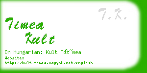 timea kult business card